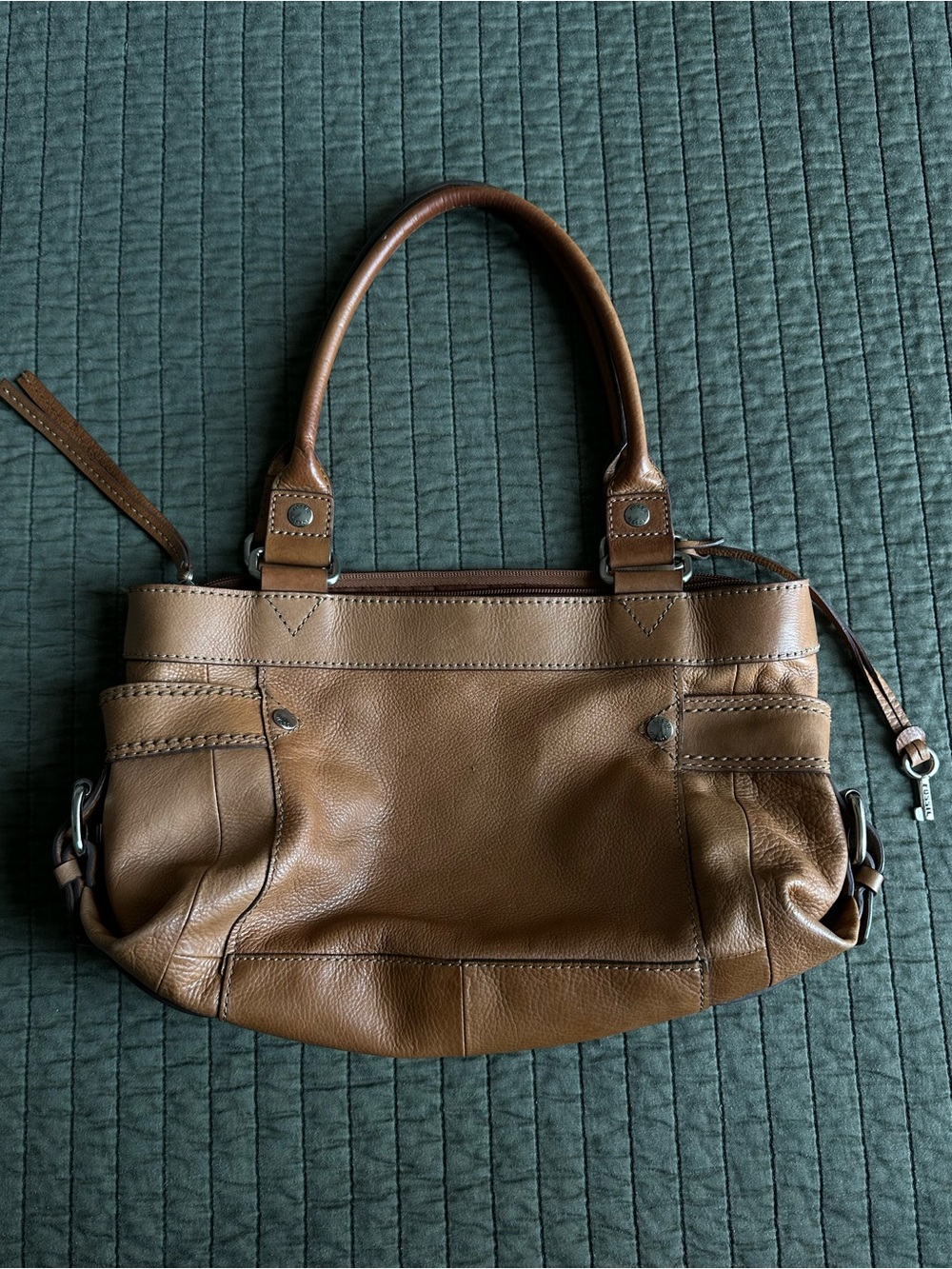 Fossil — Vintage Tan Leather Satchel